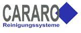 Logo von Cararo Reinigungs-systeme mit grauem Text und blauer Raute.